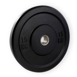 Disco Bumper Goma Maciza Negro Casquillo Acero