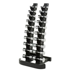    Soporte Mancuernas Cromadas Premium 10 Pares
