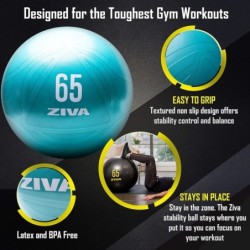 Fitball Turquesa ZIVA Chic con Inflador