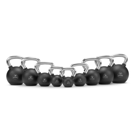 Kettlebell ZIVA Performance Negro/Blanco 4-32 kg