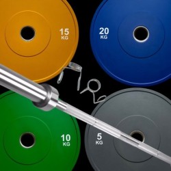 Set de Discos y Barra Olímpica 100/150 kg 2